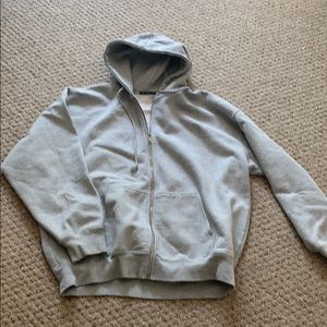 Christy Hoodie grey zippered sweatshirt